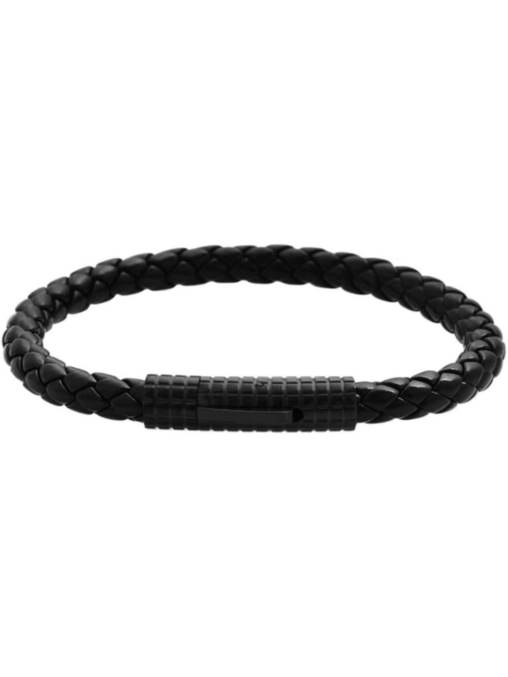 Classic Braided Genuine Leather Cuff Bracelet - 8.25" Wrist Band Accessory